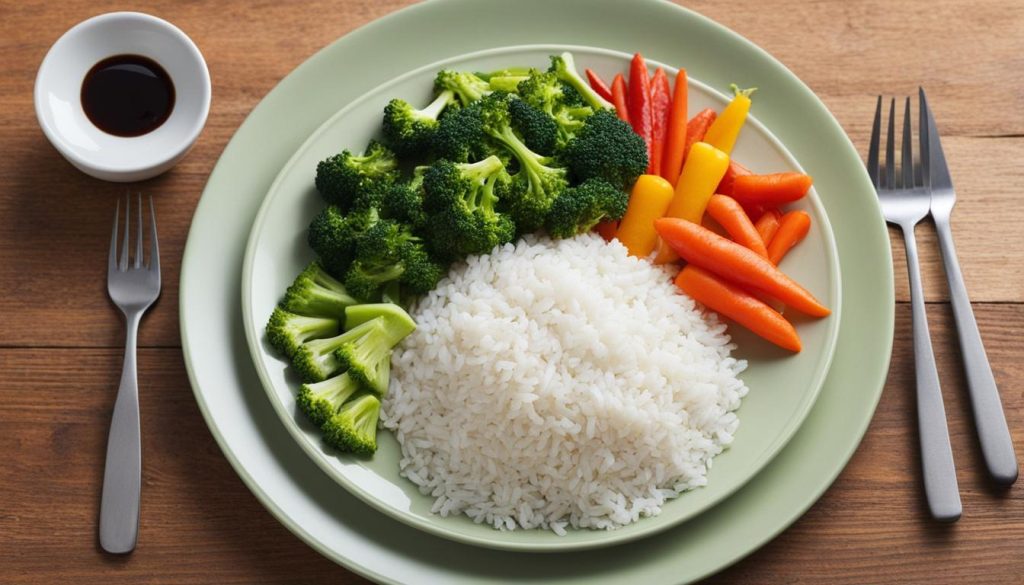 menu diet dengan nasi putih
